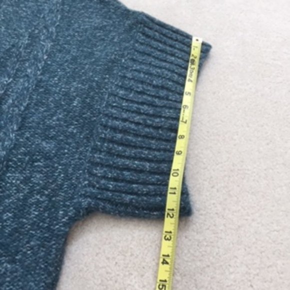 a.n.a. Marbled Chunky Style Knit V-Neck Sweater - Teal, Pink and White - Large - Picture 6 of 8